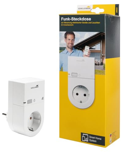 Schellenberg 20033 Smart Home Funk-Steckdose,Zwischensteckdose, für den Innenbereich, Weiß
