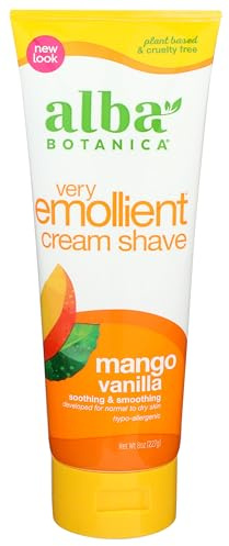 Alba Botanica Very Emollient Mango Vanilla Shave Cream, 100 g