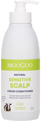 MooGoo Cream Conditioner - For Itchy, Dry, Sensitive Scalps Prone to Eczema & Psoriasis – Sulphate-Free, Silicone-Free, Paraben-Free - Natural Gentle Formula – 500 ml