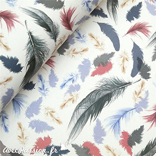 Tassotti – Papel Tassotti – diseño con plumas multicolores – 85 gr/m2