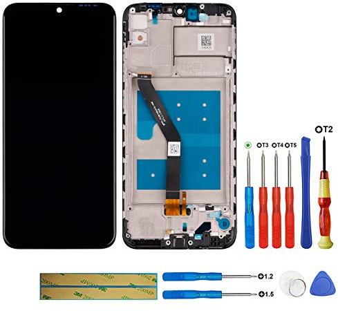 swark LCD Display Kompatibel mit Huawei Y6 2019 MRD-LX1F, MRD-LX1, MRD-LX3 Y6 Prime 2019 Y6 Pro 2019 MRD-LX2 （Schwarz with Rahmen LCD Display Touchscreen Bildschirm Digitizer Assembly Glas + Tools