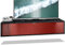 Vladon TV Board Lana 140 Hängeschrank Lowboard 140 x 29 x 37 cm, Made in Germany, Korpus in Schwarz matt, Fronten in Bordeaux Hochglanz | Große Farbauswahl