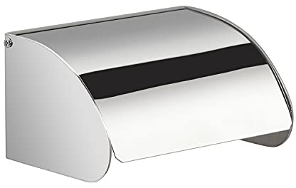 GEDY G-Tokio - Papel higiénico Cubierto, Acabado Cromado, Medidas 6,7 x 12,3 x 8,8 cm y Peso 0,292 kg, portarrollos de Acero Inoxidable 304, garantía 15 años, diseño I+D Inoxidable, único