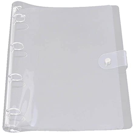 vepoty Carpeta de Escritorio de Oficina, Carpeta de Archivos con Clip de plástico de Color Transparente, Cuaderno A4, Carpeta de Anillas de Hojas Sueltas, Material Escolar y de Oficina