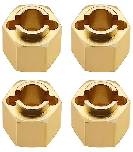 SG Store 4PCS 6mm Ottone Ruota Esagonale Hub Extender Adattatore Compatibile con 1/18 TRX4M RC Crawler Auto Aggiornamenti Parti Accessori di Ricambio