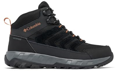 Columbia Strata Trail Mid - Zapatos de senderismo impermeables para hombre, Búho negro, 41.5 EU
