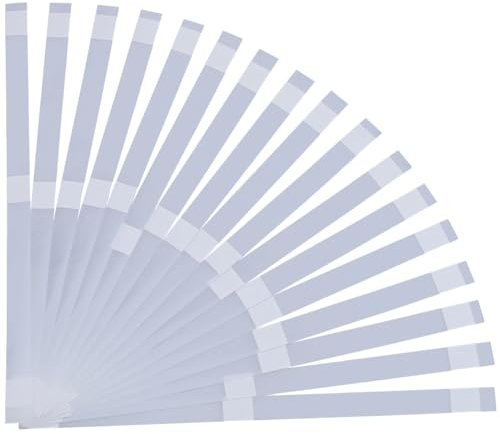 CRASPIRE 20Pcs 15mm Wide Thermal Glue Strips for Books Repair Bookbinding Mesh Backing EVA Hot Melt Adhesive Three Point Positioning Office Documents Paper Paperback