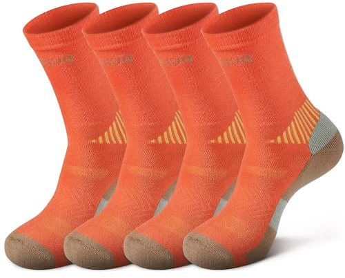 CAMBIVO Calcetines Antiampollas Senderismo Mujer Hombre, Lana Calcetines Trekking, Acolchado y Sin Costuras, Gruesos y Cálido, Calcetines Trabajo para Running, Ciclismo, Ski, Moda y Deporte, 2 Pares
