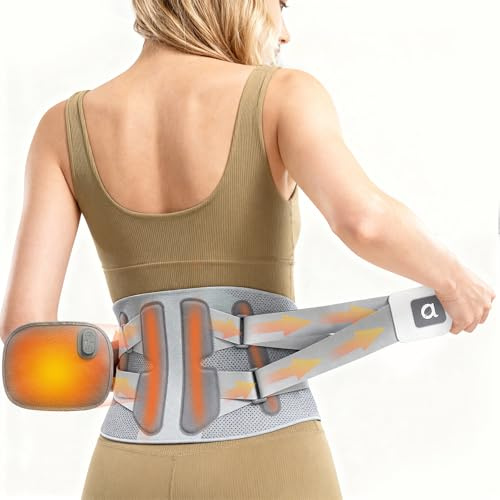 arboleaf Ceinture chauffante - Double soutien 4D avec 8 sangles de compression - 3 niveaux de chaleur - Soutien lombaire personnalisé - Taille XXL (100-115cm)