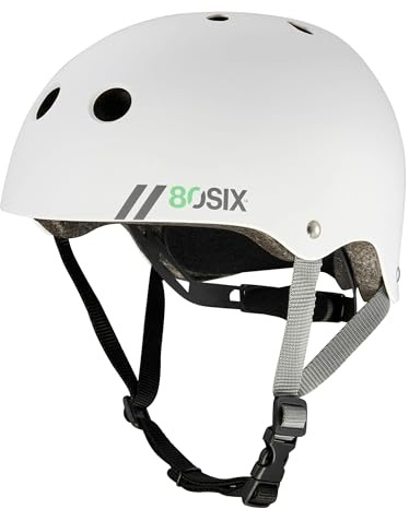 80SIX multisporthjälm med passform (vit matta, M/L)