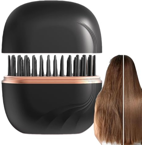Glambrush Mini Lisseur 8.3 * 8.8 Cm | Lisseurs à Barbe Rechargeable | Lisseur Sans Fil Portable De Voyage Avec 3 Réglage | Chauffe En 30 Secondes | Convient à Les Types De Cheveux