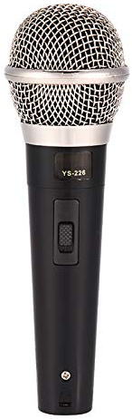 ERYUE Microphone Dynamique pour karaoké, Performance Vocale, Source Sonore Claire, Matériau en Alliage de Zinc Métallique, directivité Super Cardioïde, Câble de 3 Mètres, Microphone