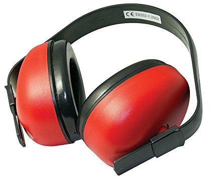 Silverline 633815 Ear Defenders SNR 27dB H=30dB M=25dB L=18dB, Red