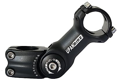 UPANBIKE Bike Adjustable Stem ±60° Degree Aluminum Alloy MTB Φ25.4mm Φ31.8mm * 28.6mm Stem Handlebar Stem for Mountain Bike, Road Bike, MTB, BMX, Cycling