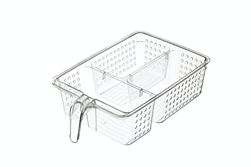 KitchenCraft – Organizador para Nevera y Despensa, Plástico Transparente, Tamaño Grande, 20,5 x 31 x 9 cm (8 x 12 x 3,5)
