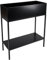 VIVANNO Pflanzbox Hochbeet mit Ablage pulverb. Stahlblech Style 78x60x25 cm, Schwarz Matt