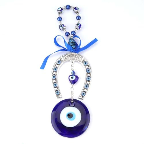 Hztyyier Handbag Charms Accessories, Turkish Blue Evil Eye Lucky Charm Ornament Amulet Pendant Home Lucky Protection Wall Hanging Decor - D