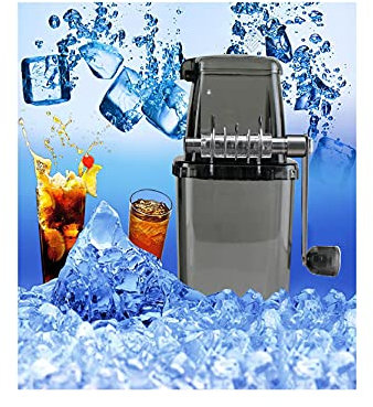 Elektrischer Eis-Crusher，Haushalt Multifunktionaler kleiner transparenter manueller Eiszerkleinerer und Eisrasierer