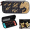 Tasche kompatibel mit Nintendo Switch and Switch OLED Niedliche Harte Tragetasche Hülle Case Schutzhülle mit Aufbewahrung für 10 Spiele Konsole & Zubehör -Schwarz