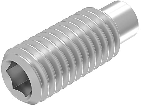 SECCARO Lot de 20 vis sans tête avec six pans creux et tenon M8 x 20 mm, acier inoxydable V2A VA A2, DIN 915 / ISO 4028