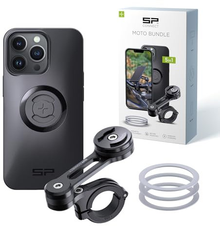 SP CONNECT Moto Bundle | SPC+ | kompatibel mit iPhone 13 Pro | Handyhalter für Motorrad Bike Moped Roller | Gadget Halterung für Navi