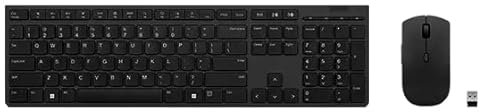 Lenovo Professional - Keyboard and mouse set - Bluetooth, 2.4 GHz - UK - key switch: Scissor-Switch - grey - brown box