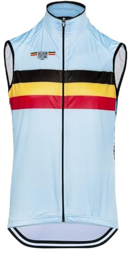 SGCIKER 2022 National Pro Team Belgium windbreaker Gilet coupe-vent vêtements pour homme,vtt windstopper cyclisme vest (M)