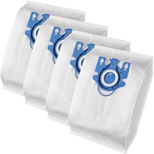 ZDNT 4 Pack Vacuum Dust Bag,Hoover Bags for Vacuum Bags,3D Efficiency Capacity Vacuum Dust Bag,Miele Hoover Bags Compatible with Miele Classic C1,Complete C2&C3,S400,S600,S800,S2,S5,S8