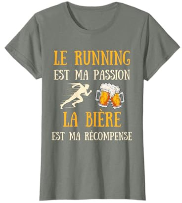 Running Bière Homme Humour Course À Pied Idée Cadeau Vintage T-Shirt