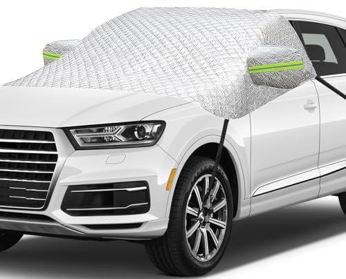 Housse de Pare-Brise de Voiture Repliable, Multifonctionnel Protection D'écran de Voiture Contre Anti Givre, Générique Pare Soleil Voiture Brise Avant Pliable pour Véhicules Camion SUV