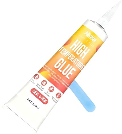 AllisWay Silicone Alta Temperatura, 100 Ml Sigillante Isolante Impermeabile, Sigillante Alte Temperature per Forno a Microonde, Piano Cottura a Induzione, Cappa Aspirante, Buona Tenuta, Traslucido