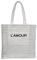 Strandtasche L'Amour Beachbag Reisetasche Große Strandtasche XXL mit Innentasche und Reißverschluss, Badetasche, Shopper, Shopping Bag, Tote Bag mit Reißverschluss, Damen Schultertasche, Boho Look
