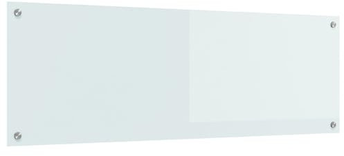 vidaXL Küchenrückwand Weiß 120x40x0,6 cm Hartglas