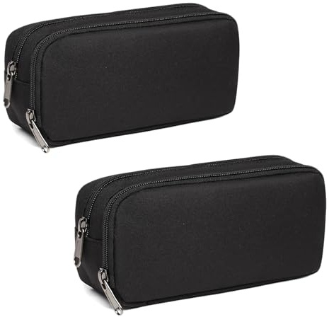 YOCHLEY 2 Piezas Estuche Escolar con 2 Compartimentos Multiusos Estuche para Lápices De Gran Capacidad Cartucheras Escolares Portable Lapicero para Estudiantes Niños Adultos Oficina