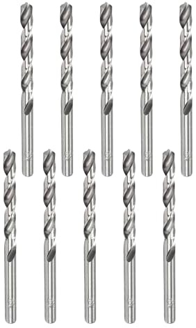Metallborr | Träbearbetningsverktyg med 135 graders vinkel - 10 stycken glänsande efterbehandlingsborr - för aluminium koppar järn möbler apparater bil