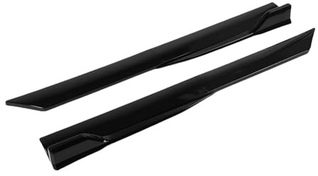 Julihai Jupes Latérales de Voiture, Jupes Latérales Réglables Universelles de 105 Cm, Kit de Mise à Niveau de Lèvre de Séparateur D'extension de Panneau à Bascule pour Plusieurs Modèles de (BLACK)