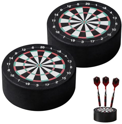 GVSS - Juego de 2 soportes para dardos de pared, 100 x 40 mm, estaciones de base poco aburridas, almacenamiento portátil para dardos flexibles y puntas de acero, accesorios de juego para casa y bar