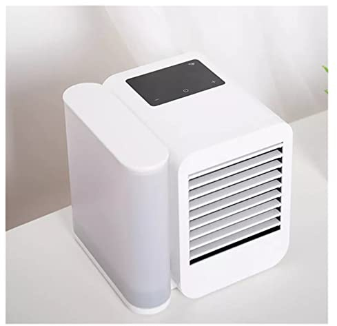 3 i 1 mini luftkonditionering Vattenkylningsfläkt Desktopfläkt Pekskärm Timing Avgasluftfuktare Hemmakontor Kyl Ner Snabbt(White)