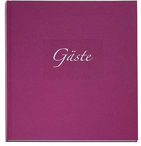 Goldbuch 48 048 Seda Gästebuch, Pappe, brombeere, 23 x 25 cm