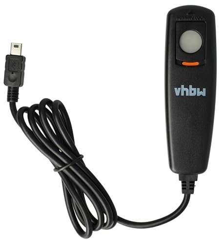 vhbw Disparador Remoto a Distancia, Cable Compatible con FujiFilm FinePix HS20, HS20EXR, HS22, HS22EXR, HS25, HS25EXR, HS28, HS28EXR, HS30 cámara, 0,9 m, liberación en 2 Pasos