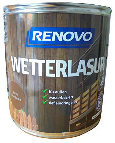 EM RENOVO Wetterlasur 4,0L nussbaum wasserbasiert 287300048410