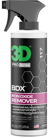 3D BDX Iron Remover – Fast Acting Fallout & Brake Dust Cleaner | Purple Color-Changing Spray for Wheels & Paint | Acid-Free | Made in USA | Car Detailing | 16 oz