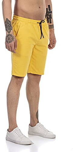 RED BRIDGE Pantaloncini da Uomo Shorts Pantalone Corto Bermuda Giallo S