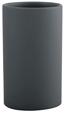Spirella Zahnputzbecher Zahnbürstenhalter Keramik Tube 7x11,5 cm Grau Matt, Grey