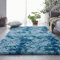 ROHATIM Hochflor Teppich Wohnzimmer Super weich Shaggy Teppich Flauschiger,Soft Area Rug Schlafzimmer Teppiche Super weich Fluffy Kindermatte Carpet(Navy blau,80 x 150 cm)