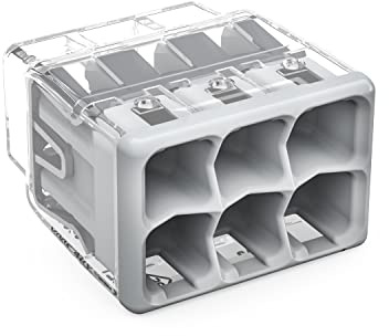 2773-406 | WAGO Wall-Nuts® PUSHWIRE® Splicing Connector | for Solid and Stranded Conductors | 6-Conductor | Gray Cover | [Box of 50 Pieces]