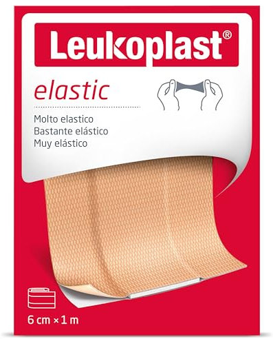 Leukoplast elastic – Cerotti non sterili- Elastici e delicate sulla pelle – Ideali per dita, gomiti, ginocchia e polsi – 6cm x 1m, 1 pezzo, Color carne​