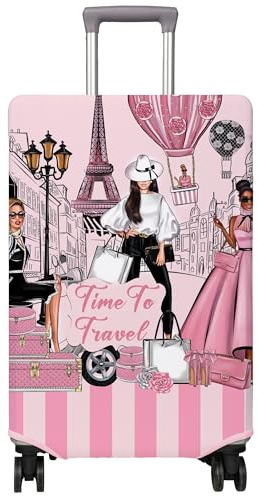 PtRug Travel Luggage Cover Suitcase Protector Fits 18-32 Inch Wheel Covers PatternedTravel Related Items Flower Luggage Protector Elastic M
