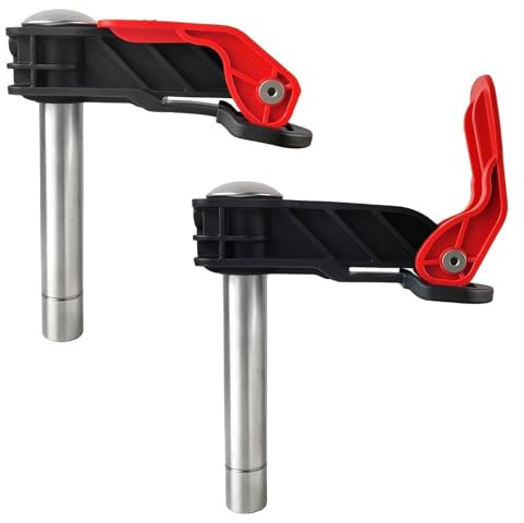2 Pièces Pince de Maintien à Dégagement Rapide 20 mm, Acier Inoxydable Réglable Clip de Bureau pour le Travail du Bois, pour Sculpture sur Bois, Routage, Ponçage (Rouge)