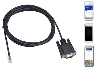 Ventalia Cable de liaison caisse RJ45 DB9, RS232 entre un terminal de paiement PAX et une caisse enregistreuse pour la gamme A 920, A 920 PRO, A 80